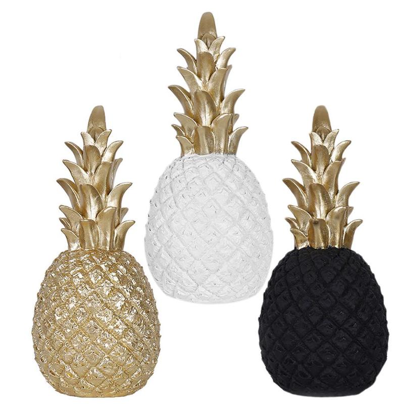 Lacatang Gold Resin Pineapple Window Display Decor Figurine
