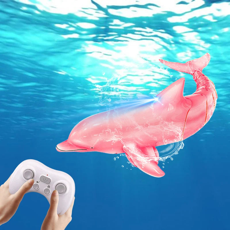 2.4G Remote Control Dolphin Shark Manta Ray Electric Toy Simulation Fish Remote Control Animal Boat Outdoor Water Toy Kid Gift