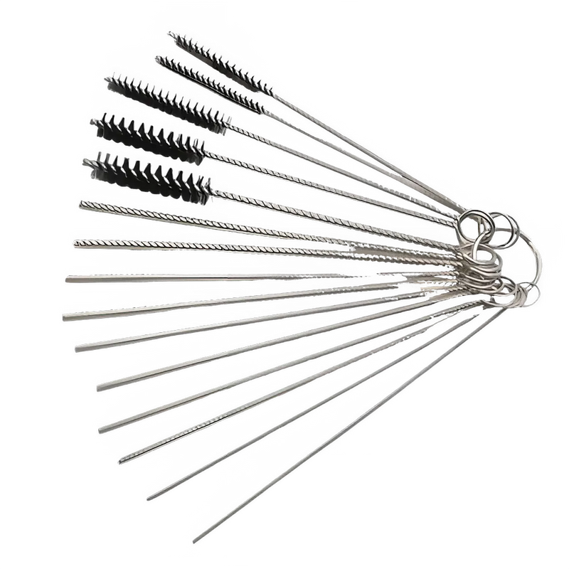 Car and Motorcycle Carburetor Jet Cleaning Tool Kit - 10 Cleaning Needles and 5 Brushes for Auto Engine Maintenance