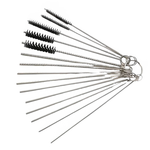 Car and Motorcycle Carburetor Jet Cleaning Tool Kit - 10 Cleaning Needles and 5 Brushes for Auto Engine Maintenance