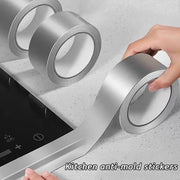 1 Roll Aluminum Tape High - Temperature Resistant Adhesive Tape Waterproof Mouldproof Duct Tape Sticker Kitchen Bathroom Tool - Lacatang Shop