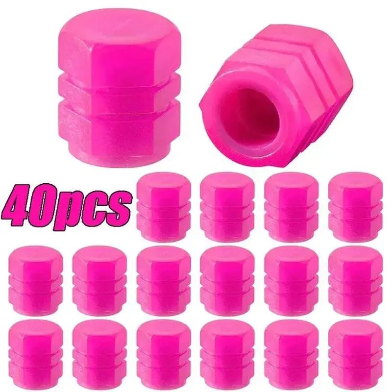 10 - 40PCS Car Luminous Tire Valve Cap Motorcycle Bike Wheel Nozzle Night Glowing Fluorescent Decor Tyre Valve Stem Luminous Caps - Lacatang Shop