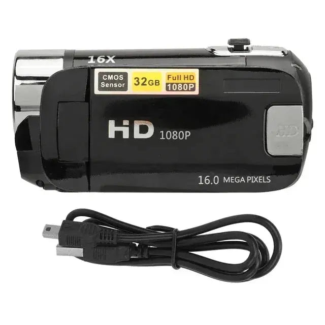 1080P HD 16MP Digital Camera 2.4 Inch Rotatable Screen Camcorder 16X Zoom HD Anti - shock Video Recorder with Fill Light - Lacatang Shop