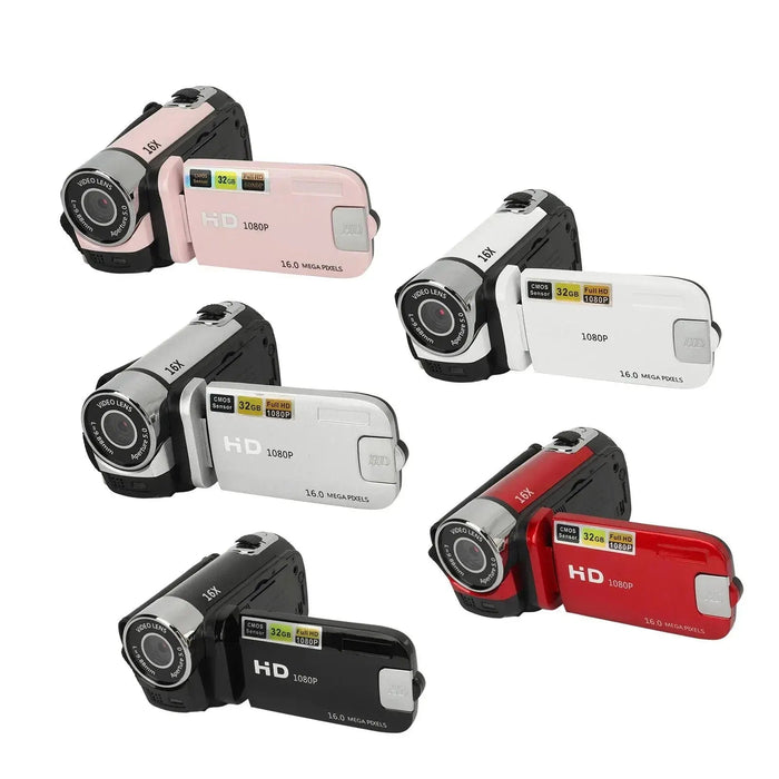 1080P HD 16MP Digital Camera 2.4 Inch Rotatable Screen Camcorder 16X Zoom HD Anti - shock Video Recorder with Fill Light - Lacatang Shop