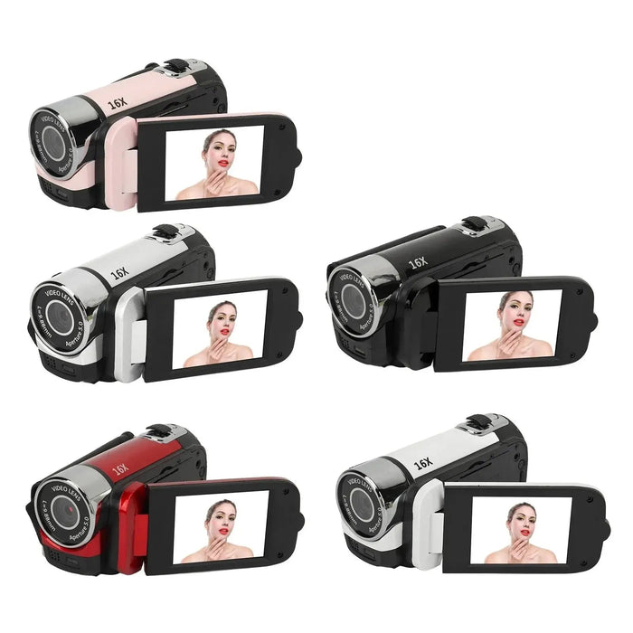 1080P HD 16MP Digital Camera 2.4 Inch Rotatable Screen Camcorder 16X Zoom HD Anti - shock Video Recorder with Fill Light - Lacatang Shop