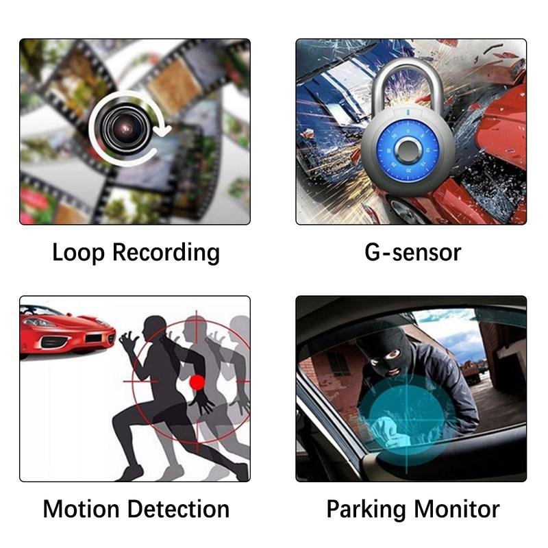 1080P Three Camera Car DVR with Night Vision - Lacatang Shop