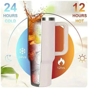 1200ML 304 Stainless Steel Insulated Water Bottle,Thermal Coffee Car Cup, Cold Hot Mugs Vacuum Flask With Handle Straw,For Sport - Lacatang Shop