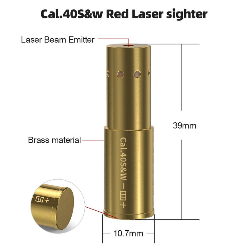 12GA/9MM/38Spl/357Mag/Cal. 45ACP/380ACP/7.62x35/Cal 6.5mm Dry Fire Laser Calibrator with Battery - Lacatang Shop