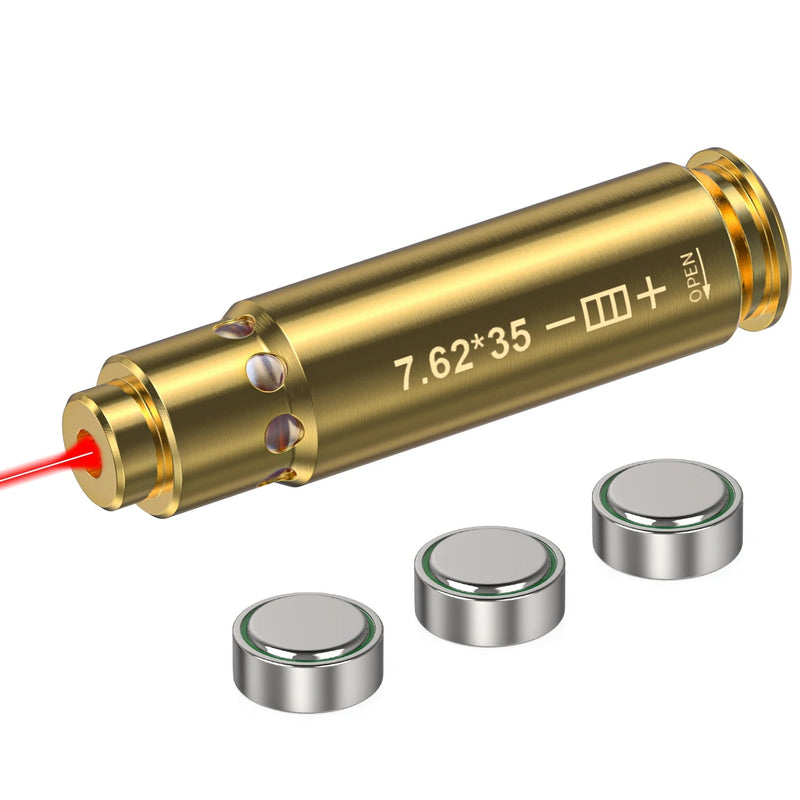 12GA/9MM/38Spl/357Mag/Cal. 45ACP/380ACP/7.62x35/Cal 6.5mm Dry Fire Laser Calibrator with Battery - Lacatang Shop