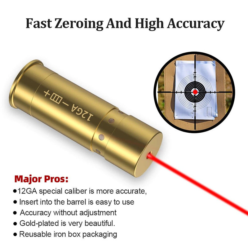 12GA/9MM/38Spl/357Mag/Cal. 45ACP/380ACP/7.62x35/Cal 6.5mm Dry Fire Laser Calibrator with Battery - Lacatang Shop