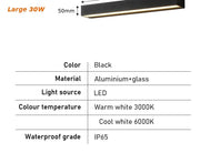 12W 18W 30W LED Wall Lamp Outdoor Waterproof Strip Wall Lights Porch Sign Lighting Courtyard Garden Decor Light Fixture Aluminum - Lacatang Shop