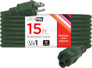 15 Ft Heavy Duty Outdoor Extension Cord, 16 Gauge, 3 - Prong - Lacatang Shop