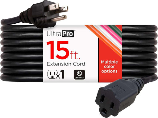 15 Ft Heavy Duty Outdoor Extension Cord - 16 Gauge, 3-Prong