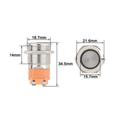 15A Hevay Duty Metal Push Button Switches With LED Ring Annular 19mm - Lacatang Shop