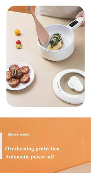 1.6L Smart Electric Cooking Pot Reservation Multifunctional Non - stick Electric Wok Household Electric Hot Pot With Steamer 220V - Lacatang Shop