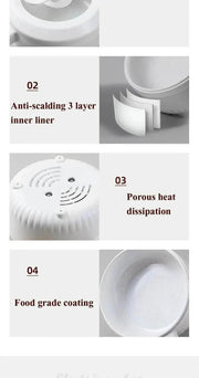 1.6L Smart Electric Cooking Pot Reservation Multifunctional Non - stick Electric Wok Household Electric Hot Pot With Steamer 220V - Lacatang Shop