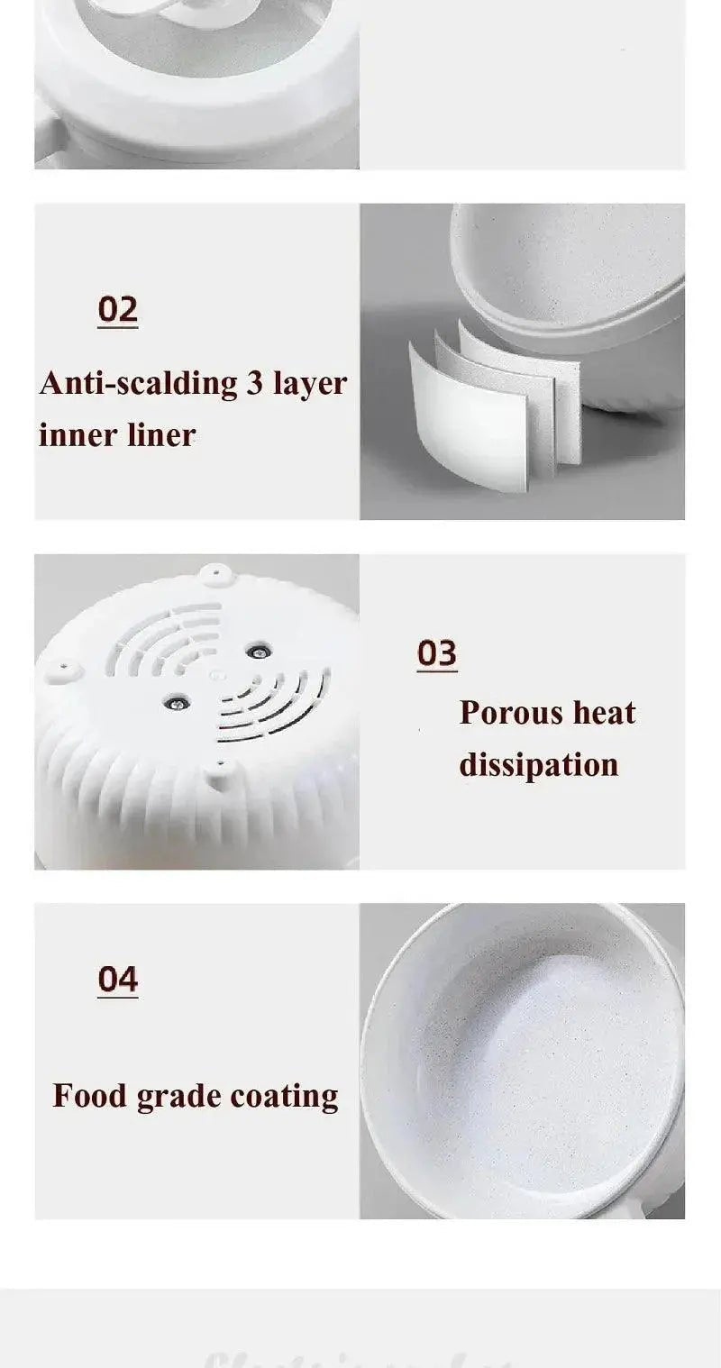 1.6L Smart Electric Cooking Pot Reservation Multifunctional Non - stick Electric Wok Household Electric Hot Pot With Steamer 220V - Lacatang Shop