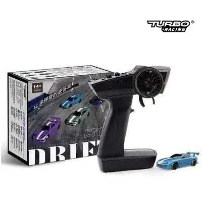 1/76 RC Mini Drift Car TURBO RACING Rear Wheel Drive Racing Built in Metal Weights for Boys Gift RTR Mode - Lacatang Shop