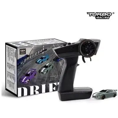 1/76 RC Mini Drift Car TURBO RACING Rear Wheel Drive Racing Built in Metal Weights for Boys Gift RTR Mode - Lacatang Shop