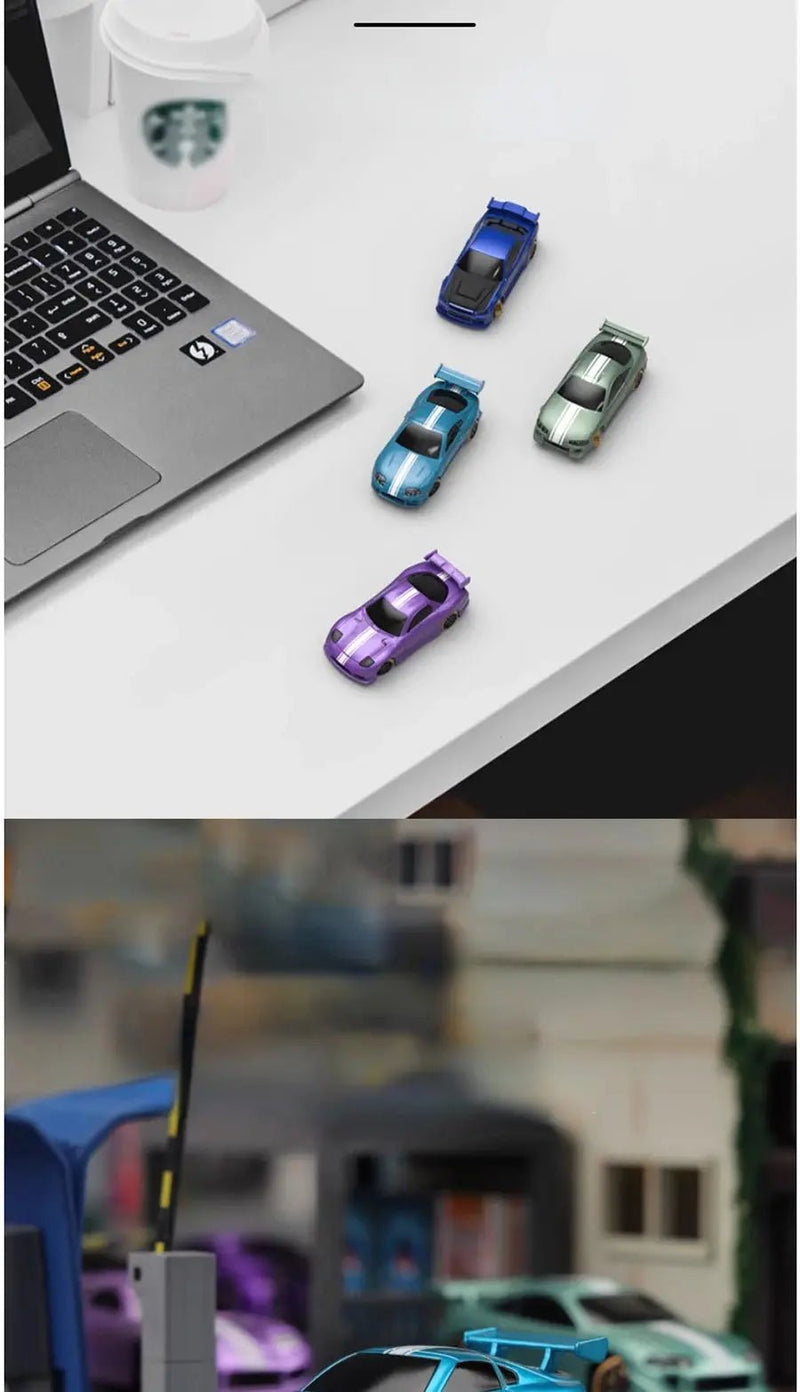 1/76 RC Mini Drift Car TURBO RACING Rear Wheel Drive Racing Built in Metal Weights for Boys Gift RTR Mode - Lacatang Shop