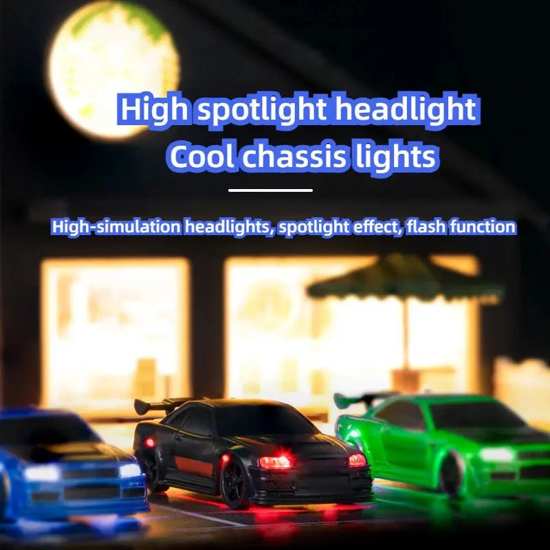 1/76 RC Mini Drift Car TURBO RACING Rear Wheel Drive Racing Built in Metal Weights for Boys Gift RTR Mode - Lacatang Shop