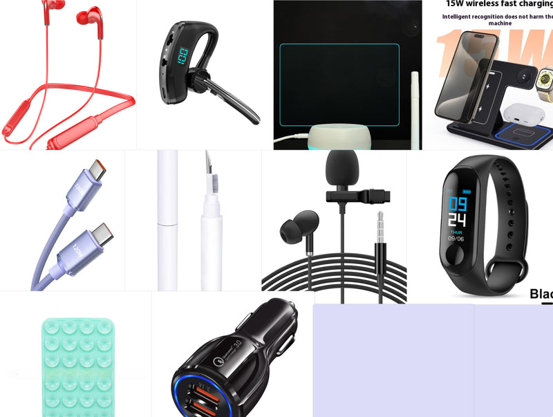 15W 3 In 1 LED Fast Wireless Charger Stand - Foldable Charging Station for Smartphones