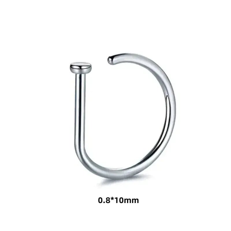 1pc Women Men Fake Piering Nose Ring Earrings, Fashion Punk Non Piercing Nose Clip Stainless Steel Septum Body Jewelry - Lacatang Shop