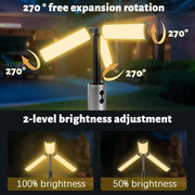 2 in 1 LED Work Light, 1 Count Portable Foldable Camping Light Flashlight, Multifunctional LED Light for Hiking, Camping, Fishing and Travel - Lacatang Shop