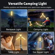2 in 1 LED Work Light, 1 Count Portable Foldable Camping Light Flashlight, Multifunctional LED Light for Hiking, Camping, Fishing and Travel - Lacatang Shop