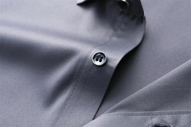 2024 Men's New Solid Color Business Casual POLO Shirt Summer Fashion Casual Short Sleeve Comfortable and Breathable Top - Lacatang Shop