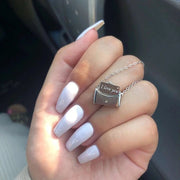 2024 New Arrival Fashion Gold Silver Color Envelope Necklace Pendant for Women Valentine's Day Gift Jewelry Wholesale X6229 - Lacatang Shop