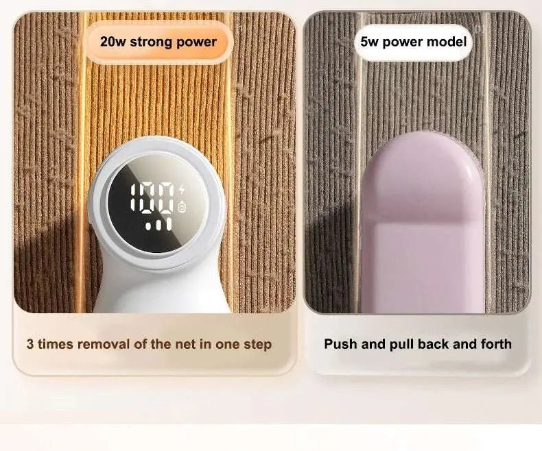 2024 New Electric Lint Remover Rechargeable Lint Remover Sweater Defuzzer Intelligent Digital Display Lints Shaver Trimmer - Lacatang Shop