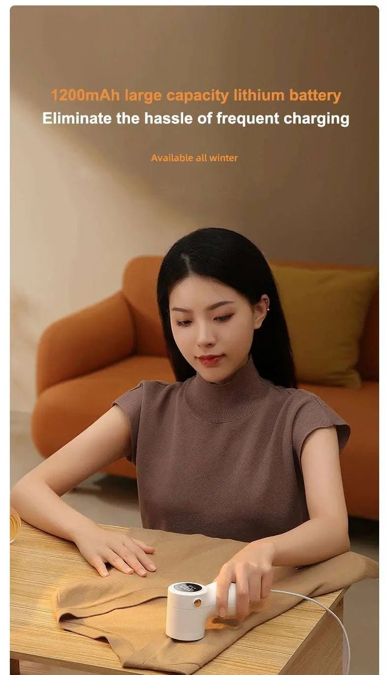 2024 New Electric Lint Remover Rechargeable Lint Remover Sweater Defuzzer Intelligent Digital Display Lints Shaver Trimmer - Lacatang Shop