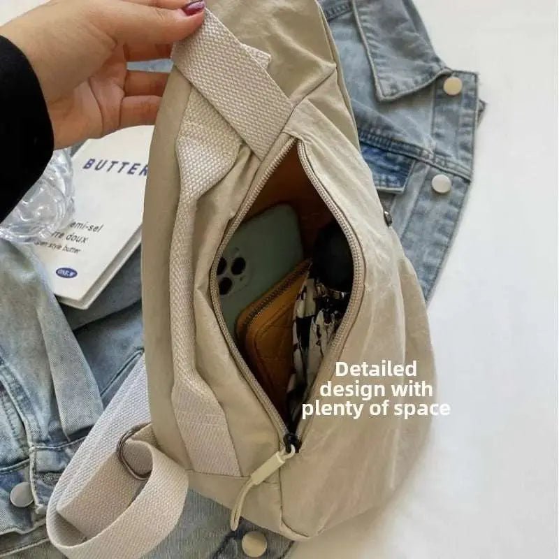 2024 New Fashion Trend Crossbody Chest Bag Simple Lightweight Versatile Handbag Outdoor Sports Style Mobile Phone Small Bag - Lacatang Shop