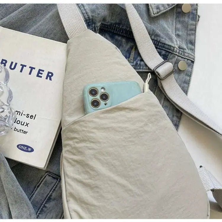 2024 New Fashion Trend Crossbody Chest Bag Simple Lightweight Versatile Handbag Outdoor Sports Style Mobile Phone Small Bag - Lacatang Shop