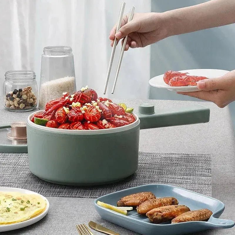 2024 New Portable 1.5L Multi - function Pot Rice Cooker Electric Cooking Stir Frying Noodle Pot Mini Hot Pot Household Dormitory - Lacatang Shop