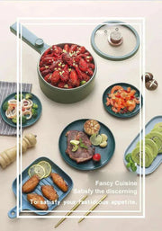 2024 New Portable 1.5L Multi - function Pot Rice Cooker Electric Cooking Stir Frying Noodle Pot Mini Hot Pot Household Dormitory - Lacatang Shop