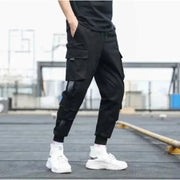 2024 Spring Autumn New Men's Korean Fashion Multi - pocket Loose Ins Nine - minute Drawstring Leg Work Pants Casual Daily Sweatpants - Lacatang Shop