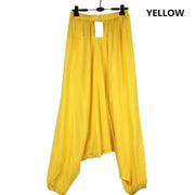 2024 Spring Women Casual Loose Harem Pants Solid Elastic Waist Summer Wide Leg Pants Plus size Cotton linen Trousers 4XL 5XL - Lacatang Shop