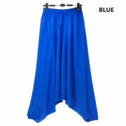 2024 Spring Women Casual Loose Harem Pants Solid Elastic Waist Summer Wide Leg Pants Plus size Cotton linen Trousers 4XL 5XL - Lacatang Shop