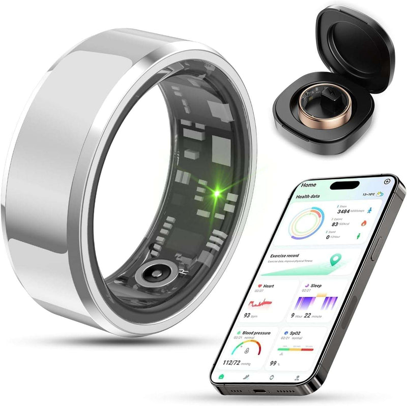 2025 Smart Health Tracker Ring - IP68 Waterproof Fitness Tracker