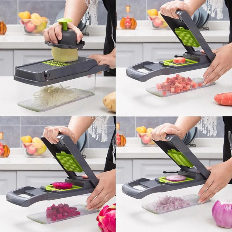 12 in 1 Manual Vegetable Chopper Kitchen Gadgets Food Chopper Onion Cutter Vegetable Slicer 

Save time and effort with our 12-in-1 Manual Vegetable Chopper - Perfect for Efficient and Precise Food Prep! Kitchen Aliexpress Lacatang Shop 