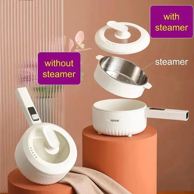220V Multifunctional Electric Cooker Ceramic Pot Household Low - Power Student Dormitory Rice Cooker Noodle Soup With Steamer Pot - Lacatang Shop