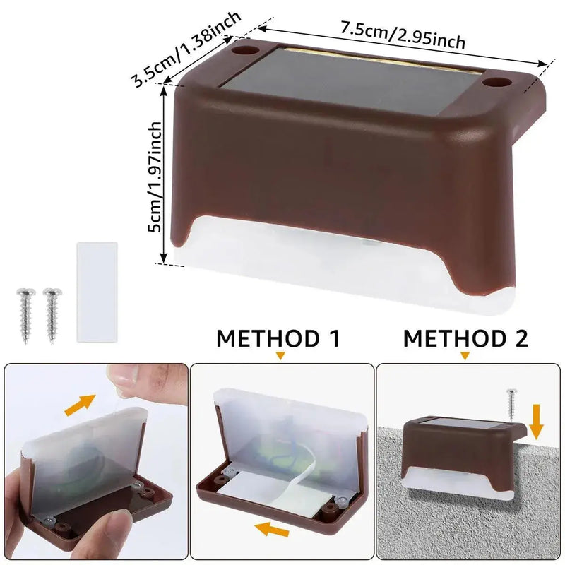 Outdoor Solar LED Garden Lights for Stairs Deck Pathway - Waterproof Step Lights for Patio, Yard, and Garden Decor Outdoor Solar LED Garden Lights for Stairs Deck Pathway - Waterproof   AliExpress Lacatang Shop 