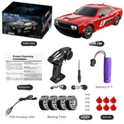 2.4G RC CAR With LED Light 4WD Remote Control Drift Cars Professional Racing Toys for Children Christmas Gifts VS GTR Model AE86 - Lacatang Shop