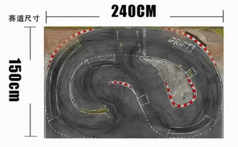 2.4m Drift Racing Track for RC Cars - Compatible with Kyosho Mini - Z, Mini - Q, WLtoys, and More - Lacatang Shop