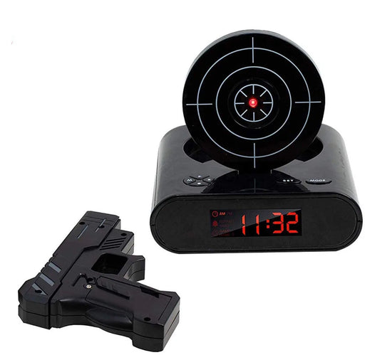 Creative Alarm Clock Shoot at the Target Novel Shooting Toy Bedroom Lazy Person Wakes up Alarm Clock Living Room Decoration
