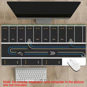 2mm Thick Non - Slip Rubber Mouse Pad 300x700mm Traffic Simulation Desk Mat for Gaming and Office Use - Lacatang Shop