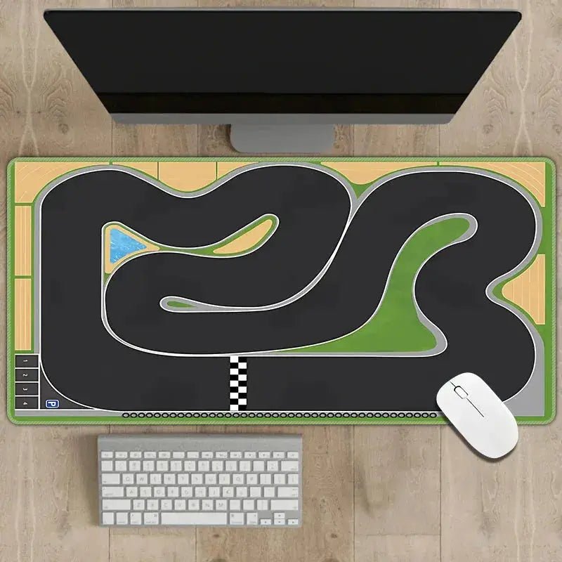 2mm Thick Non - Slip Rubber Mouse Pad 300x700mm Traffic Simulation Desk Mat for Gaming and Office Use - Lacatang Shop
