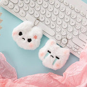 2pcs Cute Squeaky Plush Bunny Keychain,Angry & Crying Rabbit Bag Charm For Couples,Students Backpack Decoration Couple Pendant - Lacatang Shop